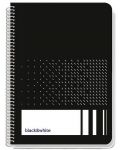 Bilježnica Black&White Exclusive dots - A4, široki redovi, asortiman - 4t