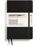 Rokovnik Leuchtturm1917 Paperback - B6+, crni, stranice s kvadratićima, tvrdi uvez - 1t