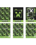 Bilježnica Panini Minecraft - Green, A4, 40 listova, široki redovi, asortiman - 1t