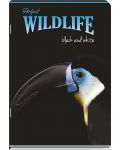 Školska bilježnica Black&White - Wildlife, A4, 60 listova, široki redovi, asortiman - 3t