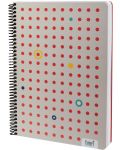 Bilježnica sa spiralom Colori - A4, 100 listova, široke linije, tvrdi uvez, asortiman - 3t