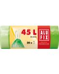 Vreće za smeće s vezama ALUFIX - 45 l, 20 komada, zelene - 1t