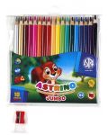 Trokutaste olovke u boji  Astra Astrino - 18 boja + šiljilo, asortiman - 3t