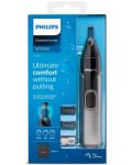 Trimer za nos, uši i obrve Philips - Series 3000 NT3650/16, sivi - 4t