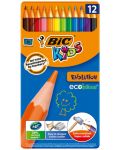 Olovke u boji BIC Kids - Evolution, 12 boja, metalna kutija - 1t