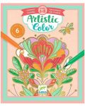 Kreativni komplet Djeco Artistic Color - Napravite slike flomasterima, Cvijeće - 1t