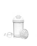 Čaša za bebe s prijelaznim vrhom Twistshake Crawler Cup  - Bijela, 300 ml - 2t