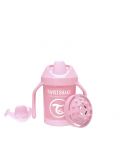 Čaša za bebe s mekanim vrhom Twistshake Mini Cup - Ružičasta, 230 ml - 1t