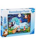 Puzzle Ravensburger od 100 XXL dijelova - Začarana šuma - 1t