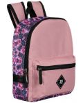 Školski ruksak s cvjetnim motivima Zizito - Zi, ružičasti - 3t