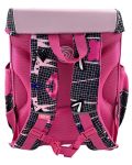 Ergonomski školski ruksak Kaos - Pink Love, s poklopcem - 4t