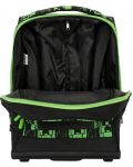 Školski ruksak s kotačima Panini Minecraft - Premium Pixels Green, 1 pretinac - 4t