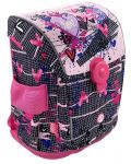 Ergonomski školski ruksak Kaos - Pink Love, s poklopcem - 3t