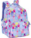 Školski ruksak Marshmallow Funny - Plavi, s 2 pretinca - 1t