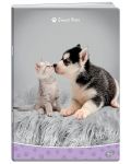 Školska bilježnica Elisa Sweet Pets A4 - 62 lista, široki redovi, asortiman - 3t