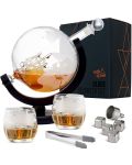 Set za viski Oak & Steel - Globus, dekanter s 2 čaše i dodacima - 1t