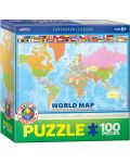 Slagalica Eurographics od 100 dijelova - Karta svijeta - 1t