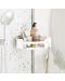 Kutni zidni organizator za kupaonicu Umbra - Flex Adhesive, 30 x 19 x 9 cm, bijeli - 4t
