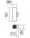 Zidna svjetiljka Smarter - Axis 01-2161, IP20, 240V, GU10, 2x35W, zlatni mat - 2t