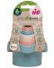 Igračka za bebu NIP Play Green - Stacking Cups, 5 komada - 10t