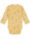 Bodi Bio Baby - Organski pamuk, 62 cm, 3-4 mjeseca, žuti sa slikama - 1t