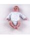 Bodi Bio Baby - organski pamuk, 68 cm, 4-6 mjeseci, bijelo-plavi - 4t