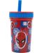 Čaša sa slamkom Stor Spider-Man - Arachnid Grid, 465 ml - 1t