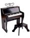 Drveni elektronski klavir sa stolicom Hape, crni - 1t
