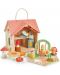 Drvena kućica za lutke Tender Leaf Toys - Rosewood Cottage, s figuricama - 2t