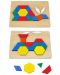 Drveni mozaik s predlošcima Melissa & Doug – Geometrijske figure - 4t