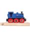 Drvena lokomotiva Bigjigs - Lidija, plava - 1t