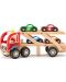 Dječja igračka Woody - Autotransporter s trkaćim automobilima - 1t