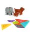 Dječja smart igra Hola toys Educational - Magnetski tangram, Životinje - 4t