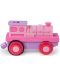 Dječja igračka lokomotiva Bigjigs - s baterijama, roza - 1t