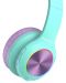 Dječje slušalice PowerLocus - PLED, bežične, plavo/ljubičaste - 2t