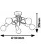 Dječji luster Rabalux - Linett 6340, E27, 5 x 40W, 35 х 20 cm, višebojan - 3t