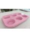 Kalup za pečenje 6 muffina Morello - Pink, 26.5 х 18.5 cm, ružičasti - 2t