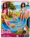 Set za igru Mattel Barbie - Barbie s bazenom i toboganom - 1t