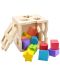 Set za igru Acool Toy - Drveni sorter kocki s geometrijskim oblicima - 1t