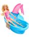 Set za igru Mattel Barbie - Barbie s bazenom i toboganom - 3t