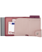 Držač kartice C-Secure - novčanik i pretinac za kovanice, ružičasto i ljubičasto - 3t