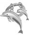 Privjesak za ključeve Metalmorphose - Dolphin Family - 2t