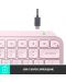 Tipkovnica Logitech - MX Keys Mini, bežična, ružičasta - 9t