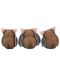 Set kipića Nemesis Now Adult: Humor - Three Wise Bats, 8 cm - 3t