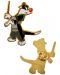 Set bedževa CineReplicas Animation: Looney Tunes - Sylvester and Tweety at Hogwarts (WB 100th) - 3t