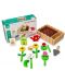 Set drvenih igračaka Lelin - Cvijeće za sadnju - 2t