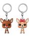 Set privjesaka za ključeve Funko Pocket POP! Animation: Rudolph The Red-Nosed Reindeer - Rudolph and Clarice - 1t