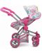 Kolica za lutke Moni Toys - Pink rose - 7t