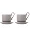 Set od 2 porculanske šalice za espresso Blomus - Ro, 80 ml, sive - 1t