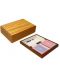 Set Modiano - Drvena kutija s poker kartama, svijetlosmeđa - 1t